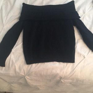 Off the shoulder black sweater
